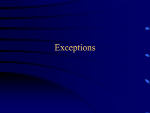 Exceptions