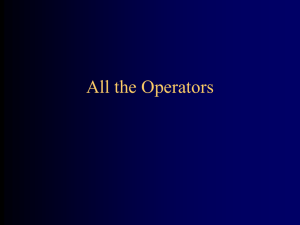 All the Operators