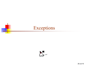 Exceptions 26-Jul-16