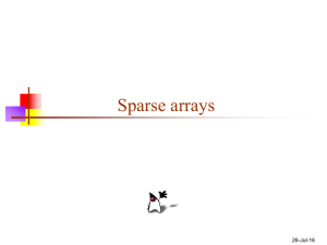 Sparse arrays 26-Jul-16