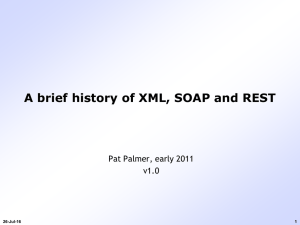 A brief history of XML, SOAP and REST v1.0 26-Jul-16