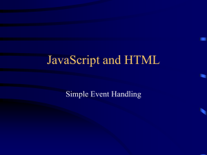 JavaScript and HTML Simple Event Handling