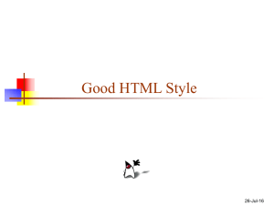 Good HTML Style 26-Jul-16
