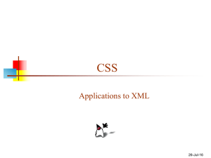 CSS Applications to XML 26-Jul-16