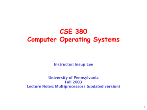CSE 380 Computer Operating Systems