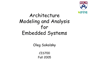 Architecture Modeling and Analysis for Embedded Systems