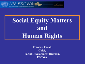 Social Equity Matters and Human Rights Francois Farah