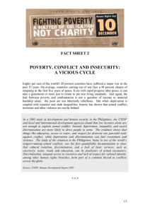 POVERTY, CONFLICT AND INSECURITY: A VICIOUS CYCLE FACT SHEET 2