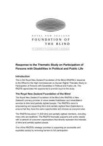 Response to the Thematic Study on Participation of