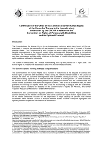 Contribution of the Office of the Commissioner for Human Rights
