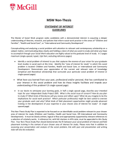 MSW Non-Thesis STATEMENT OF INTEREST GUIDELINES