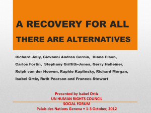 A RECOVERY FOR ALL THERE ARE ALTERNATIVES