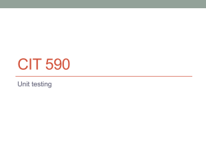 CIT 590 Unit testing