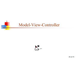 Model-View-Controller 26-Jul-16