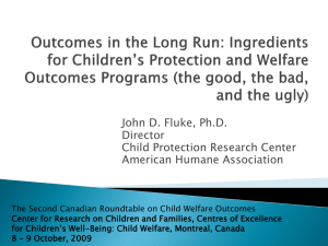 John D. Fluke, Ph.D. Director Child Protection Research Center American Humane Association