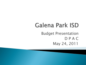 Budget Presentation D P A C May 24, 2011