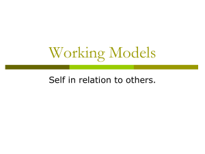 Working Models Self in relation to others.