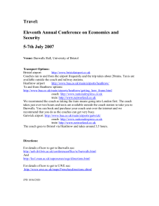Travel:  Eleventh Annual Conference on Economics and Security