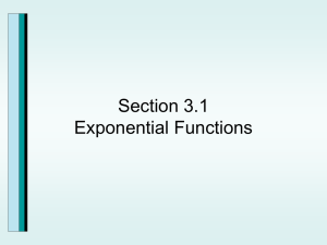 Section 3.1 Exponential Functions