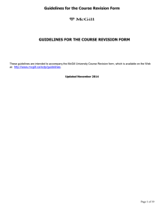Guidelines for the Course Revision Form