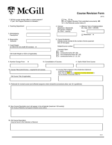 Course Revision Form