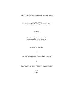 POWER QUALITY: HARMONICS IN POWER SYSTEMS  Chhaya B. Shukla