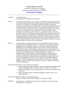 Sustainable Pedagogy