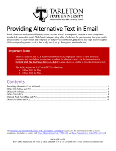 Providing Alternative Text in Email