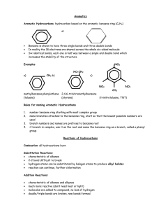 Aromatics Aromatic Hydrocarbons  H