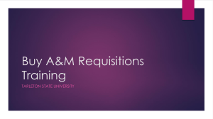 Buy A&amp;M Requisitions Training TARLETON STATE UNIVERSITY