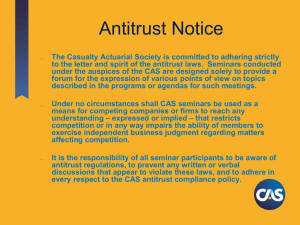 Antitrust Notice