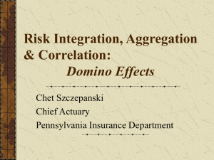 Risk Integration, Aggregation &amp; Correlation: Domino Effects Chet Szczepanski