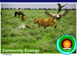 Community Ecology AP Biology organism population