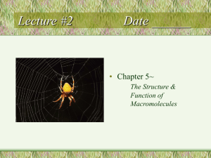 Lecture #2 Date ______ • Chapter 5~