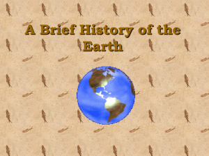 A Brief History of the Earth