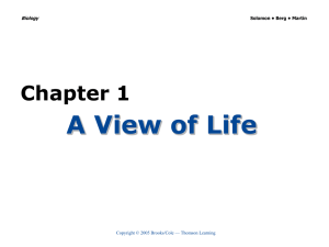 A View of Life Chapter 1 Biology