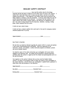 BIOLOGY SAFETY CONTRACT