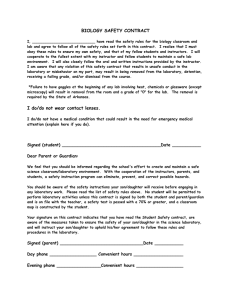 BIOLOGY SAFETY CONTRACT