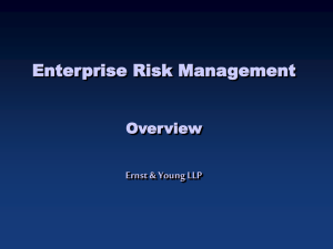 Enterprise Risk Management Overview Ernst &amp; Young LLP