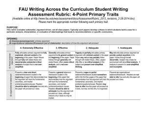 FAU Writing Across the Curriculum Student Writing