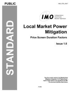 STANDARD Local Market Power Mitigation