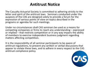 Antitrust Notice