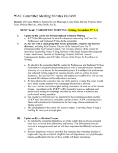 WAC Committee Meeting Minutes 10/24/08 1 -3