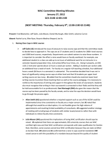 WAC Committee Meeting Minutes January 27, 2012 GCS 214B 12:00-2:00