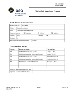 Market Rule Amendment Proposal – P 1