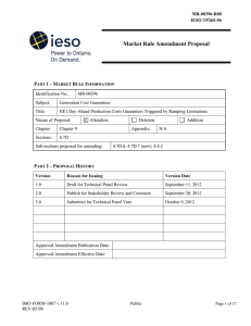 Market Rule Amendment Proposal – P 1