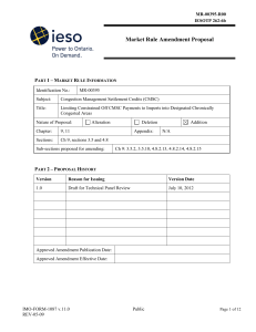 Market Rule Amendment Proposal – P 1