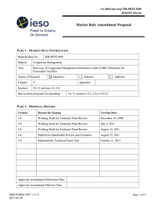 Market Rule Amendment Proposal – P 1