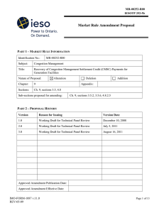 Market Rule Amendment Proposal – P 1