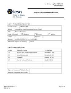 Market Rule Amendment Proposal – P 1